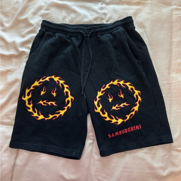 Samborghini Flame Emoji Shorts - Picture 1 of 3